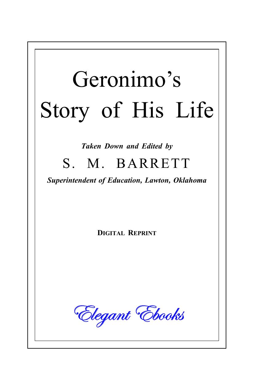 Geronimos Story of His Life
